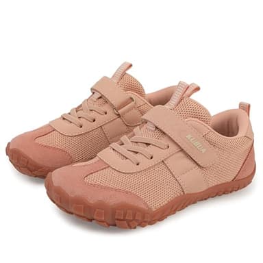 KUBUA Boys Girls Sneakers Kids Barefoot Shoes Comfortable Anti-Slip Walking Shoes for Indoor Outdoor Tennis Running Hiking Training Apricot 13 Little Kid - Image 5