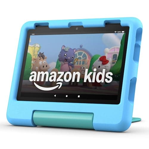 Amazon Fire HD 8 Kids tablet, ages 3-7 | 4GB memory, includes ad-free and exclusive content, parental controls and 13-hr battery, 64GB, Blue, (2024 release) - Image 1