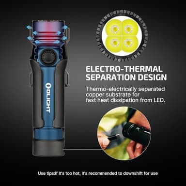 OLIGHT Seeker 4 Pro Rechargeable Flashlights, 4600 Lumens High Powerful Bright Light with USB C Holster, Waterproof IPX8 for Emergencies, Camping, Searching (Midnight Blue Cool White) - Image 5