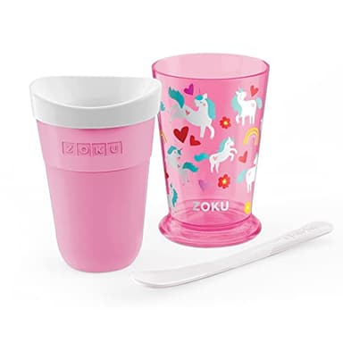ZOKU Original Slush and Shake Maker, Slushy Cup for Quick Frozen Homemade Single-Serving Slushies, Fruit Smoothies, and Milkshakes in Minutes, BPA-free, Unicorn - Image 2