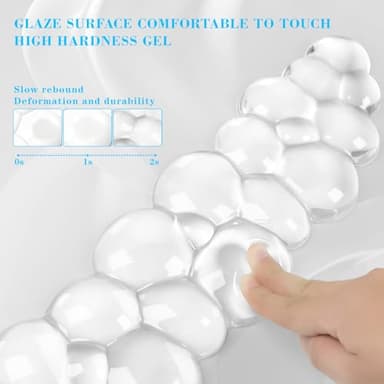 Gel Cloud Keyboard and Mouse Wrist Rest, Cute Wrist Support and Arm Support Keyboard Rest for Keyboard and Mouse Typing Pain Relief,Suitable for Office/Computer/Laptop/Gaming(White) - Image 4