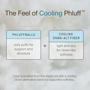 Coop Home Goods Essence Cooling Down Alternative Pillows Set of 2, Queen Size Adjustable Cooling Pillow for Hot Sleepers, Cool-Touch Luxury Hotel Pillows for Stomach, Back, or Side Sleepers 27x17 - Image 3