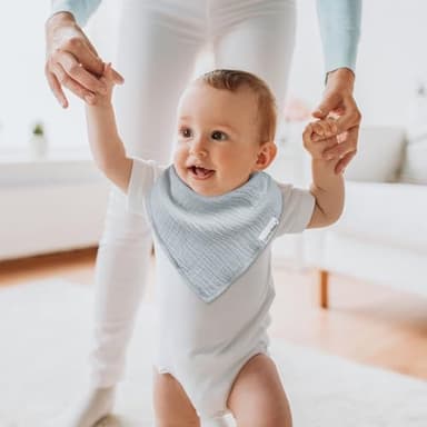 Muslin Baby Bibs for Boys Girls,Baby Bibs for Teething and Drooling,Baby Drool Muslin Bibs,Newborn Bibs for Baby Boy Girl - Image 5