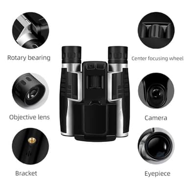 12x32 Binoculars with HD Digital Camera, Digital Binoculars, 2.4 Inch Color Display 2.5K 48MP Video Photo Recorder for Bird Watching Travel 8X Digital Zoom - Image 8