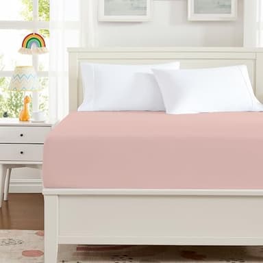 Hotella 2PC California King Fitted Sheet Only,72x84inch,100% Microfiber Ultra Soft Hotel Quality Bottom Sheet,14" Deep Pocket,Wrinkle and Fade Resistant,Pink - Image 5