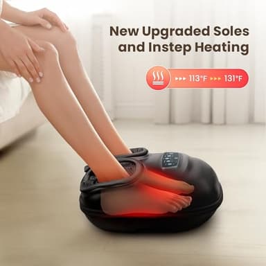 CILI Foot Massager with Heat, 2025 Shiatsu Feet Massage Machine for Plantar Fasciitis Neuropathy Pain Relief, Remote Control Heated Foot Warmer Massager Size 13, Gifts/Presents for Mom, Dad - Image 4