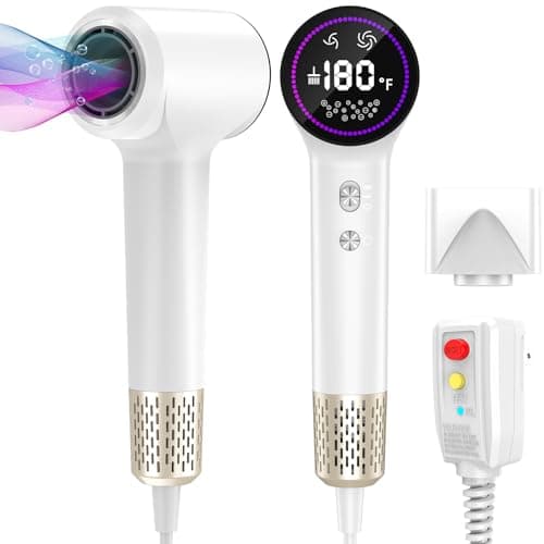 Hair Dryer,Plasma Hair Dryers for Women & Men - 110,000 RPM Professional High-Speed Blow Dryer with 400 Million Plasma, Magnetic Nozzle, HD Display & Cool/Hot Air Modes | Fast Drying & Thermo-Control - Image 1