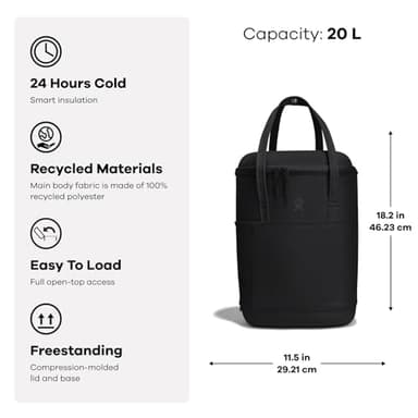 Hydro Flask Cooler Backpack for Beverages - Insulated Soft Travel Lunch Bag - 20 L Capacity in Agave Green - Image 5