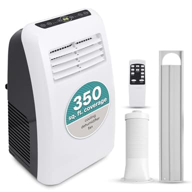 SereneLife 3-in-1 Portable Air Conditioner with Built-in Dehumidifier Function,Fan Mode, Remote Control, Complete Window Mount Exhaust Kit - Image 1