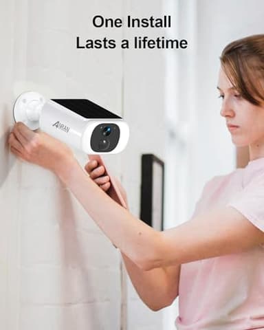 ANRAN 2K Solar Security Camera Wireless Outdoor, Forever Power with Built-in Solar Panel, WiFi Home Security Cameras, 2-Way Audio, PIR Detection, Color Night Vision, Works with Alexa, C3 2-Cam Pack - Image 8