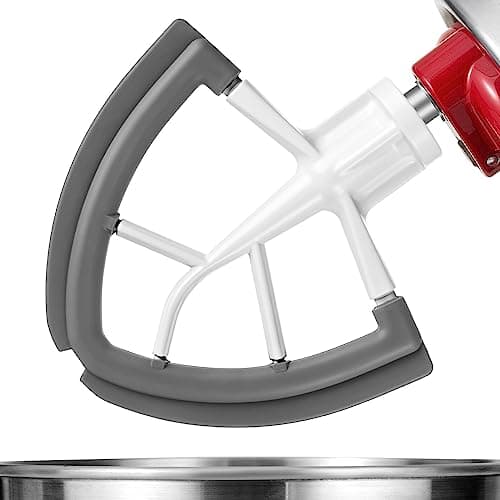 Flex Edge Beater For Kitchenaid Mixer Accessory,Kitchen Aid Attachments For Mixer,Fits Tilt-Head Stand Mixer Bowls For 4.5-5 Quart Bowls,Beater With Silicone Edges,Grey - Image 1