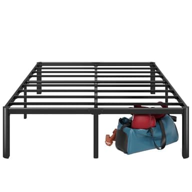 ZINUS Van 16 Inch Metal Platform Bed, Steel Slat Support, No Box Spring Needed, Eco Friendly WonderBox Packaging, Easy Assembly, Black, Full - Image 1