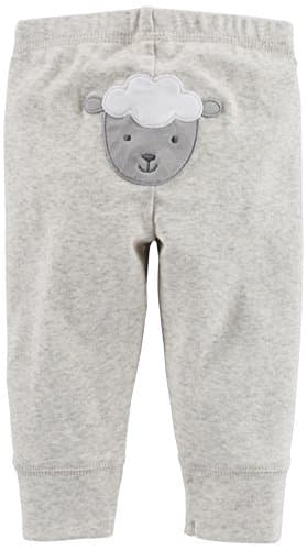 Simple Joys Kid's 6 piece Little Character sets Sleepwear, Grey Lamb, 0-3 Months - Image 2