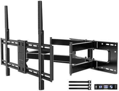HCMOUNTING Full Motion TV Wall Mount for 60-100 Inch TVs, 30.3 Inch Long Arm, VESA 800x600 Compatible, Swivel and Tilt, Fits 16-24 Inch Studs, 165 lbs Heavy-Duty Bracket - Image 1