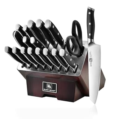 Klaus Meyer Stahl 19 Piece High Carbon Exclusive German Steel Knife Block Set (Black) - Image 1