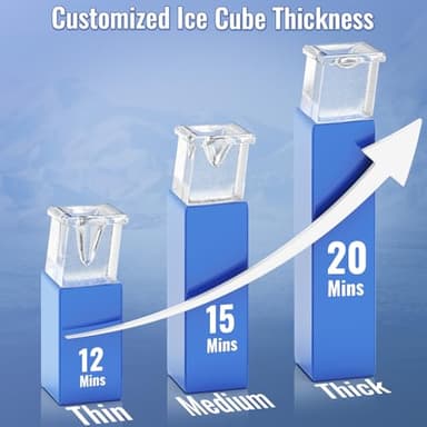 IECIVC Commercial Under Counter Ice Maker Machine, 80 LBS/Day with 25 LBS Storage Bin, 15'' W Built-in & Freestanding Ice Maker, Auto-Cleaning, Ideal for Commercial Home Bar - Image 5