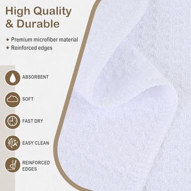 SINLAND Kitchen Towel Premium Sublimation Blank Towels Fast Drying Tea Towel Polyester Dish Towels for Drying Dishes16 Inch X 24 Inch 20 Pack - Image 4