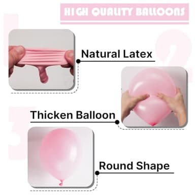PartyWoo Light Pink Balloons 123 pcs Different Sizes of 18 12 10 5 Inch Pastel Baby Pale Pink Balloon Arch Kit Garland for Baby Shower Valentine's Day Princess Birthday Party Decorations Pink-Q05 - Image 7