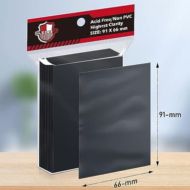 1000 Pcs Black Card Sleeves Toploaders for Trading Card, Matte Card Sleeves Deck Card Protectors Compatible with Baseball Cards, Sports Cards, Game Card - Image 7