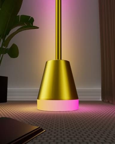 Keepsmile Smart RGB LED Corner Floor Lamp,172 LEDs Bright Standing Lamps for Living Room with APP and Remote,Modern Floor Lamp with Music Sync and 16 Million Colors, Ambient Lighting for Bedroom Gold - Image 2