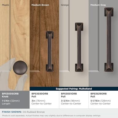 Amerock | Cabinet Knob | Oil Rubbed Bronze | 1-1/4 inch (32 mm) Diameter | Edona | Drawer Knob | Cabinet Hardware (Pack of 25) - Image 2