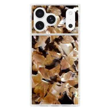Flaunt Official Square Protective Case - Compatible with iPhone 17 Pro Max - Compatible with MagSafe & Wireless Charging - Drop-Tested & Shockproof - (Brown Abalone) - Image 1