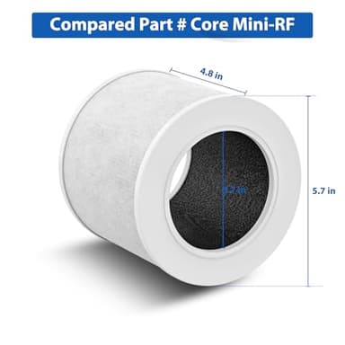 2 Pack Core Mini Filter H13 True HEPA Filters for LEVOIT Core Mini Core Mini-P Air Purifier Replacement Filter 3-in-1 HEPA, High-Efficiency Activated Carbon, Replace Part Core Mini-RF - Image 7
