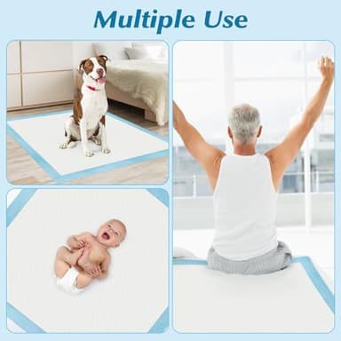 50 Count 36" x 36" Super Absorbency Disposable Underpads - Leakproof Quick Drying Pads for Baby, Puppy & Adults, Bed Pads, Incontinence & Dog Pee - Image 6