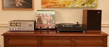 KAIU Vinyl Record Storage - Solid Wood with Crystal Clear Acrylic Holder - Premium Design, Perfect 12" LPs or 7" Singles Display Unit - Stores and Supports up to 50 Albums (Walnut) - Image 9