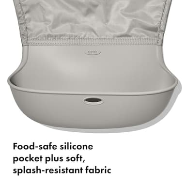 OXO Tot Roll-Up Bib - 2 Pack - Drizzle and Dusk - Image 5