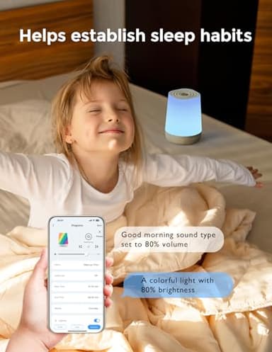 Baby Sound Machine, Momcozy White Noise Machine for Baby Sleeping with Night Light, Toddler Sleep Trainer with 34 Soothing Sounds, Timer, App Remote Control, Personal Sleep Routine(Green) - Image 8