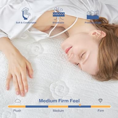 G LAXIA 12 Inch Black Queen Spring Mattress,Medium Firm with Gel Memory Foam,Individually Pocketed Coil,Fiberglass-Free Fire Retardant CertiPUR-US Certified,80"*60"*12" - Image 3