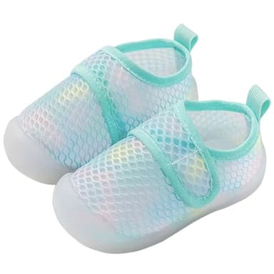 ihuan Baby Infant Water Shoes Girls Boys Swim Beach Pool Summer Toddler Sandals Kids Wide Toe Barefoot Quick Dry Non-Slip Breathable for Surf River Green - Image 1