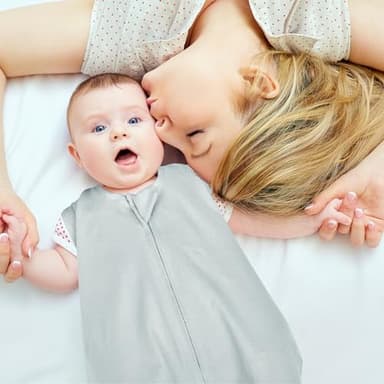 david's kids 3 Pack 100% Cotton Baby Sleep Sack 0-6 Months, Soft Baby Wearable Blankets with 2-Way Zipper, Comfy Sleeping Bags for Infant Newborn Boys Girls Neutral, Small Size, White & Grey & Green - Image 7