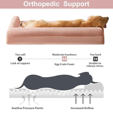 BFPETHOME Dog Beds for Large Dogs, Orthopedic Dog Bed for Medium Large Dogs,Big Waterproof Couch Dog Pet Bed with Removable Washable Cover - Image 3