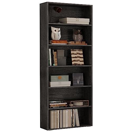 IRONCK Bookshelves and Bookcases Floor Standing 6 Tiers Display Storage Shelves 70 in Tall Bookcase Home Decor Furniture for Home Office, Living Room, Bed Room - Image 1