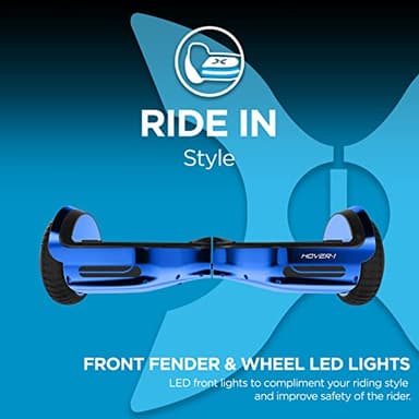 Hover-1 Chrome Electric Self Balancing Hoverboard with 6 mph Max Speed, Dual 200W Motors, 6 Mile Range, and 6.5” Wheels Electric Hoverboard - Image 5