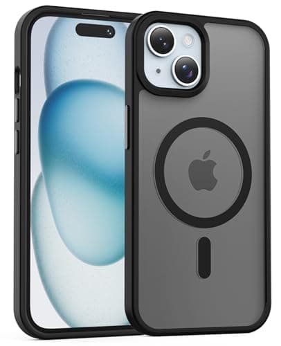 Temdan for iPhone 14 Plus Case & iPhone 15 Plus Case, Compatible with Magsafe, Anti-Yellowing, Military-Grade Protection, Shockproof Slim Magnetic Phone Case Cover, Black - Image 1