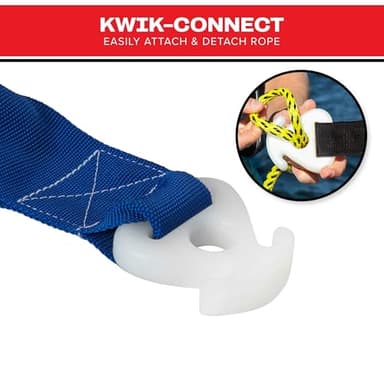 Airhead Big Mable, 1-2 Rider - Inflatable Towable Tube for Boating and Water Sports, Heavy Duty Full Nylon Cover & Zipper with EVA Foam Padding, Easy Inflating & Deflating - USA Stars & Stripes - Image 4