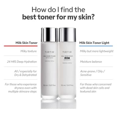 TIRTIR Milk Skin Toner Light | Instant Hydration with 4% Niacinamide, Pore-Tightening, Vegan Toner for Acne-Prone, Sensitive & Oily Skin, Fungal Acne Safe, Panthenol, Allantoin, Vitamin B - Image 6