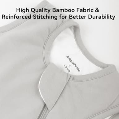 BubblePanda Rayon Made from Bamboo Sleep Sack 6-12 Months 1.0 Tog Soft Toddler Sleeping Sack for Babies 2-Way Zipper Baby Wearable Blanket - Image 5