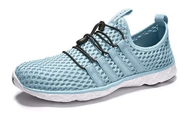 DLGJPA Women's Lightweight Quick Drying Water Shoes for Beach or Water Sports Slip On Walking Shoes Moonlight 7.5 Lightblue - Image 2