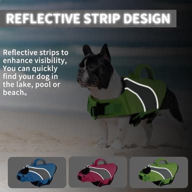 Doglay Dog Life Jacket, Adjustable & Reflective Dog Life Vest for Swimming and Boating, High Buoyancy Swimming Safety Vest with Rescue Handles and D-Ring for Small Medium Large Dogs. - Image 5