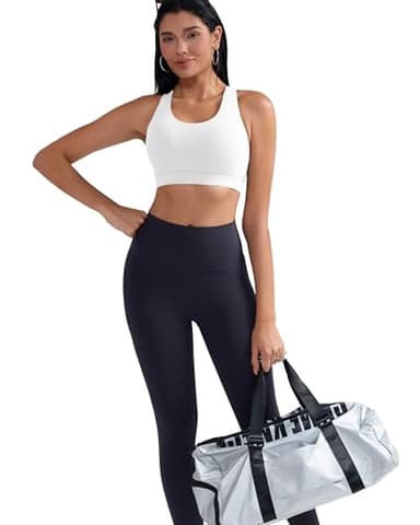 RUNNING GIRL Sports Bra for Women, Criss-Cross Back Padded Strappy Sports Bras Medium Support Yoga Bra with Removable Cups (WX2353D-White, XXL) - Image 7