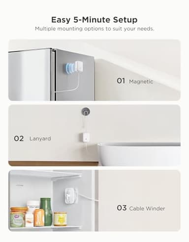 GoveeLife WiFi Refrigerator Thermometer with Alarm, Wireless Digital Freezer Temperature Gauge with App Control, 2 Years Free Data Export, for Home Kitchen Fridge Hot Tub(Only Support 2.4G Wi-Fi) - Image 7