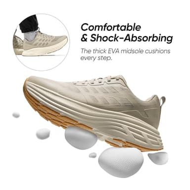 NORTIV 8 Men's Walking Running Tennis Cushioning Shoes ActiveFloat Non Slip Athletic Gym Workout Jogging Comfortable Sneakers,Size 10,Apricot,SNWS245M - Image 2