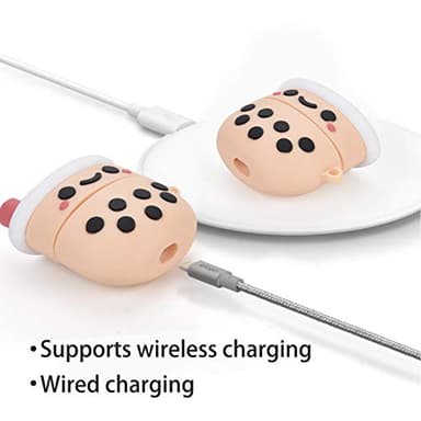 Cute Airpod Pro Case Cover with Keychain Girly Pink Boba Milk Tea Design Compatible with Airpods Pro Charging Case for Women and Girls - Image 5