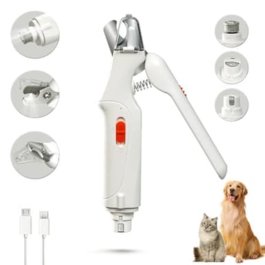 CATPICK 2-in-1 Cat Nail Clippers & Dog Nail Clippers Trimmers for Large Medium Small Dogs Cats Claw Trimmer Quick Sensor and Safety Guard USB Rechargeable with 2 LED Lights Dogs Nail Trimmer - Image 2