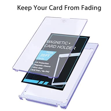 25 ct Magnetic Card Holder 35pt, Card case Holder for Trading Cards,Card Protectors Hard Plastic, Card Sleeves Display case for Baseball Card Sports Cards - Image 2
