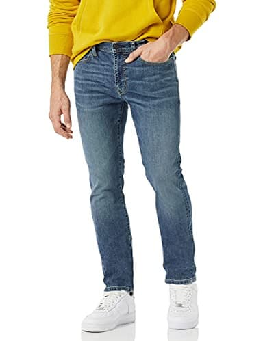 Amazon Essentials Skinny Jeans for Men - High Stretch Denim, Comfortable Fit, Skinny-fit Style, Medium Wash, 34W x 33L - Image 1